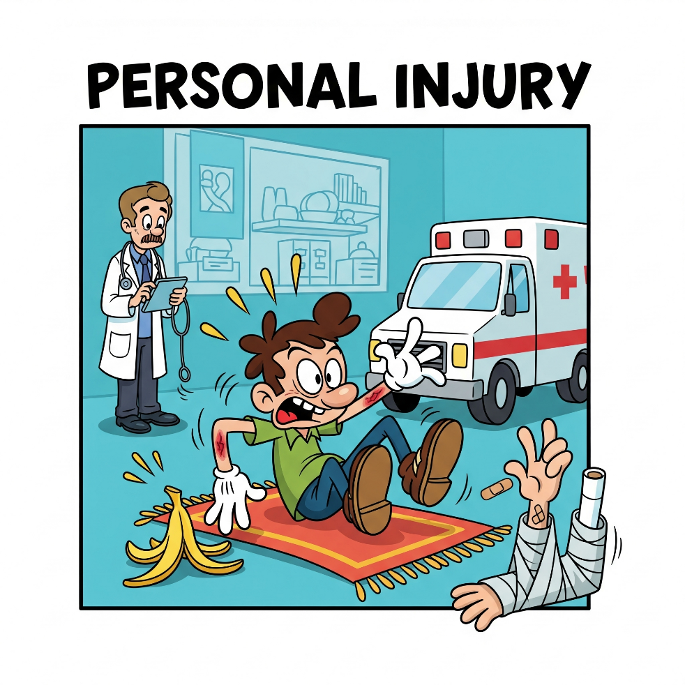 An illustrative representation of a personal injury.