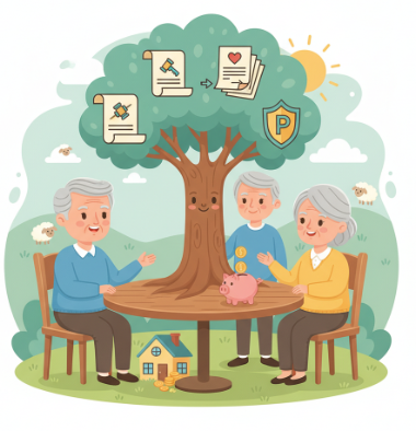 An elderly couple planning for incapacity.