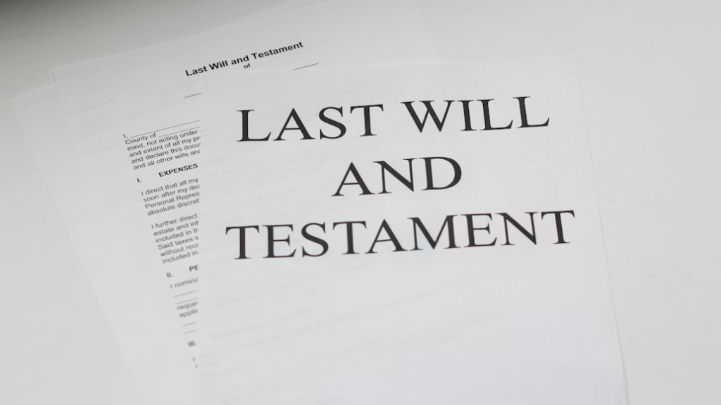 The last will of a person
