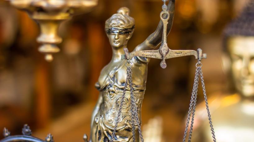 An image of a lady justice statue