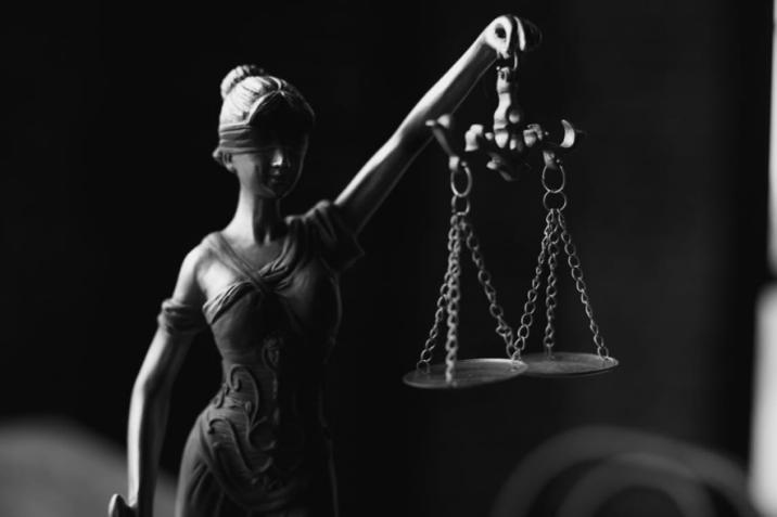 An image of a lady justice statue